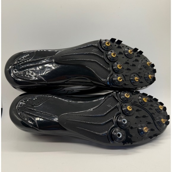 Thestron Black Patent Track Field Sprint Spikes Shoes Mens 7.5 Womens 9 EUR 40 main image 4